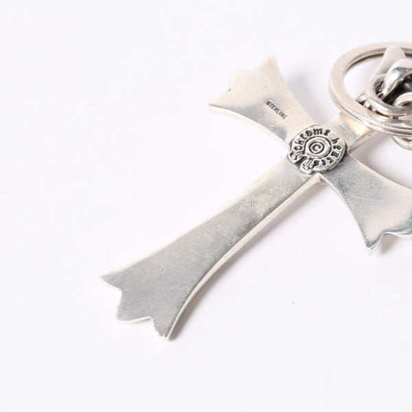 CHROME HEARTS クロムハーツ Large Cross Key Ring ラージクロス ダガー キーリング シルバー 美品 中古 4a000957