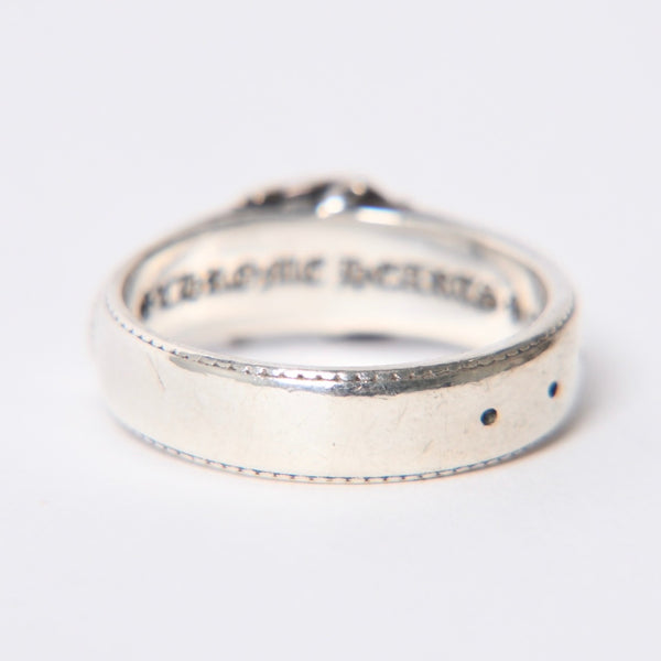 CHROME HEARTS クロムハーツ CHバックル ベルトモチーフ CH BUCKLE BELT シルバーリング 21号 美品 中古 4a000961