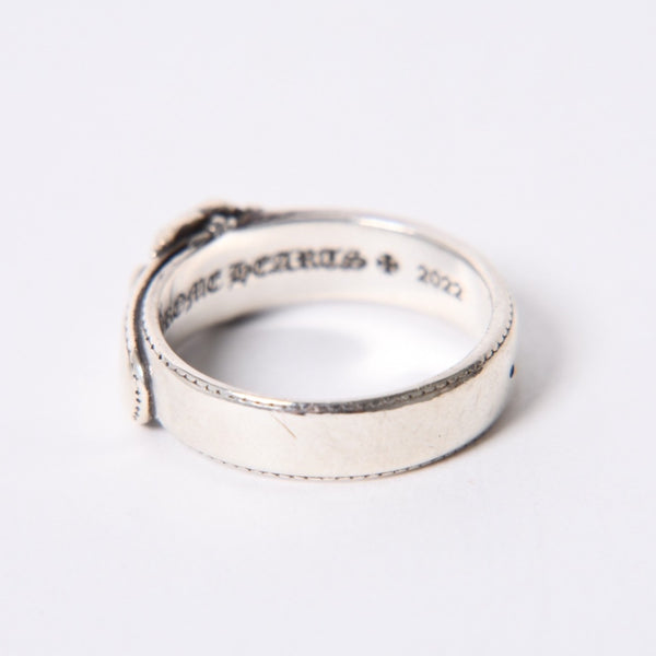 CHROME HEARTS クロムハーツ CHバックル ベルトモチーフ CH BUCKLE BELT シルバーリング 21号 美品 中古 4a000961