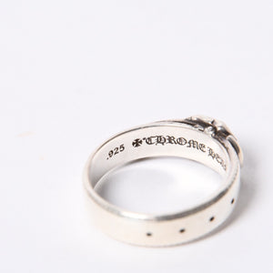 CHROME HEARTS クロムハーツ CHバックル ベルトモチーフ CH BUCKLE BELT シルバーリング 21号 美品 中古 4a000961
