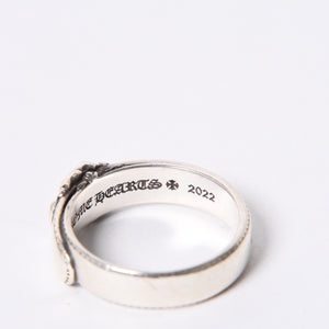 CHROME HEARTS クロムハーツ CHバックル ベルトモチーフ CH BUCKLE BELT シルバーリング 21号 美品 中古 4a000961