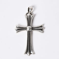 CHROME HEARTS Large Cross Bail Necklace Weight approx. 47g STERLING Engraved Sterling Silver Good Condition Used 4a001132