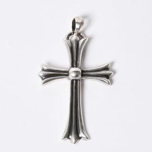 CHROME HEARTS Large Cross Bail Necklace Weight approx. 47g STERLING Engraved Sterling Silver Good Condition Used 4a001132