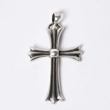 画像をギャラリービューアに読み込む, CHROME HEARTS クロムハーツ ラージクロス ベイル ネックレス 重量約47g STERLING刻印 スターリング シルバー 美品 中古 4a001132