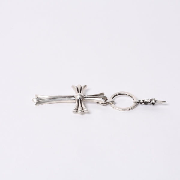 CHROME HEARTS Large Cross Key Ring Large Cross Dagger Key Ring Silver Good Condition Used 4a000958