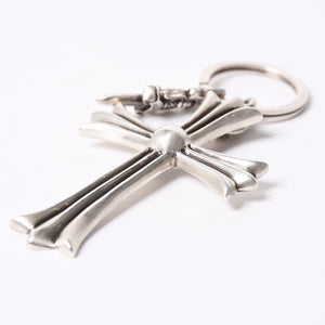CHROME HEARTS Large Cross Key Ring Large Cross Dagger Key Ring Silver Good Condition Used 4a000958
