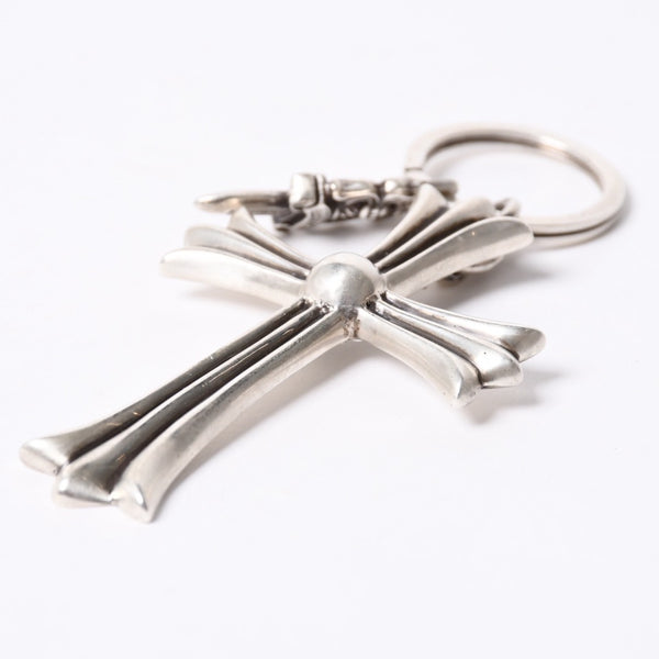 CHROME HEARTS Large Cross Key Ring Large Cross Dagger Key Ring Silver Good Condition Used 4a000958