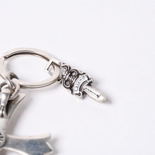 画像をギャラリービューアに読み込む, CHROME HEARTS クロムハーツ Large Cross Key Ring ラージクロス ダガー キーリング シルバー 美品 中古 4a000958