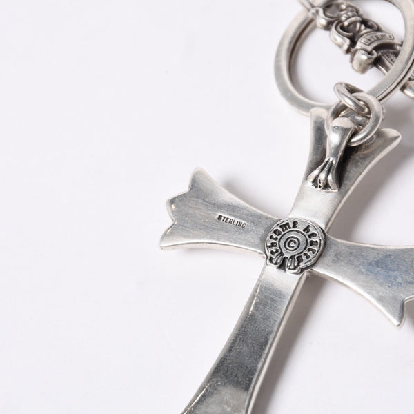 CHROME HEARTS Large Cross Key Ring Large Cross Dagger Key Ring Silver Good Condition Used 4a000958