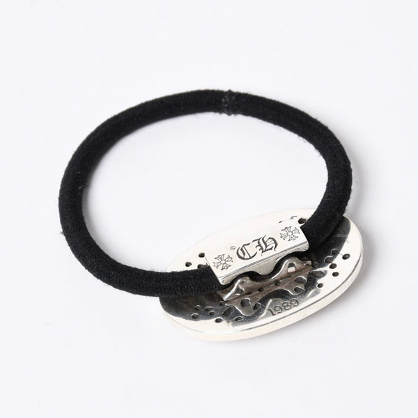 CHROME HEARTS Oval Cross Hair Elastic Weight Approx. 23.4g Silver 925 1989/.925 Stamp Good Condition Used 4a001130