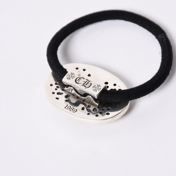CHROME HEARTS Oval Cross Hair Elastic Weight Approx. 23.4g Silver 925 1989/.925 Stamp Good Condition Used 4a001130