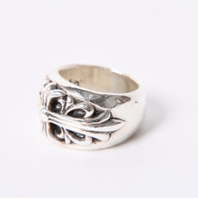 画像をギャラリービューアに読み込む, CHROME HEARTS クロムハーツ FLORAL CROSS フローラルクロス リング 指輪 重量約15.3g サイズ15号 スターリングシルバー 美品 中古 4a001138