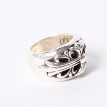 画像をギャラリービューアに読み込む, CHROME HEARTS クロムハーツ FLORAL CROSS フローラルクロス リング 指輪 重量約15.3g サイズ15号 スターリングシルバー 美品 中古 4a001138