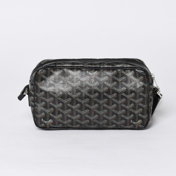 GOYARD ゴヤール カップヴェールPM ショルダーバッグ ブラック PVC レザー シルバー金具 美品 中古 4a001058