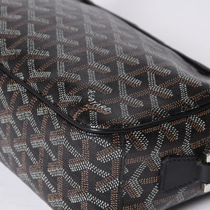 GOYARD ゴヤール カップヴェールPM ショルダーバッグ ブラック PVC レザー シルバー金具 美品 中古 4a001058