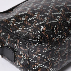 GOYARD ゴヤール カップヴェールPM ショルダーバッグ ブラック PVC レザー シルバー金具 美品 中古 4a001058