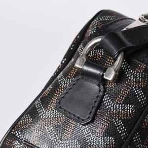 GOYARD ゴヤール カップヴェールPM ショルダーバッグ ブラック PVC レザー シルバー金具 美品 中古 4a001058