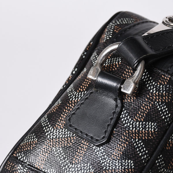 GOYARD ゴヤール カップヴェールPM ショルダーバッグ ブラック PVC レザー シルバー金具 美品 中古 4a001058