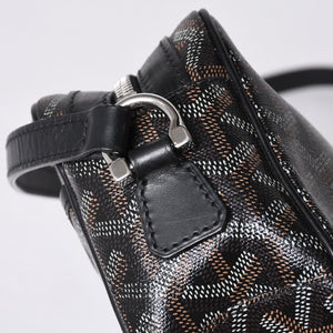 GOYARD ゴヤール カップヴェールPM ショルダーバッグ ブラック PVC レザー シルバー金具 美品 中古 4a001058
