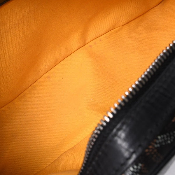 GOYARD ゴヤール カップヴェールPM ショルダーバッグ ブラック PVC レザー シルバー金具 美品 中古 4a001058