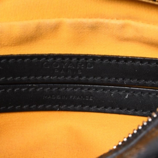 GOYARD ゴヤール カップヴェールPM ショルダーバッグ ブラック PVC レザー シルバー金具 美品 中古 4a001058