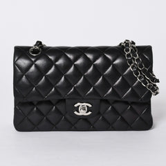 CHANEL シャネル チェーンショルダーバッグ マトラッセ23 Wフラップラップ ラムスキン ブラックシルバー 16番台 中古 4a001057