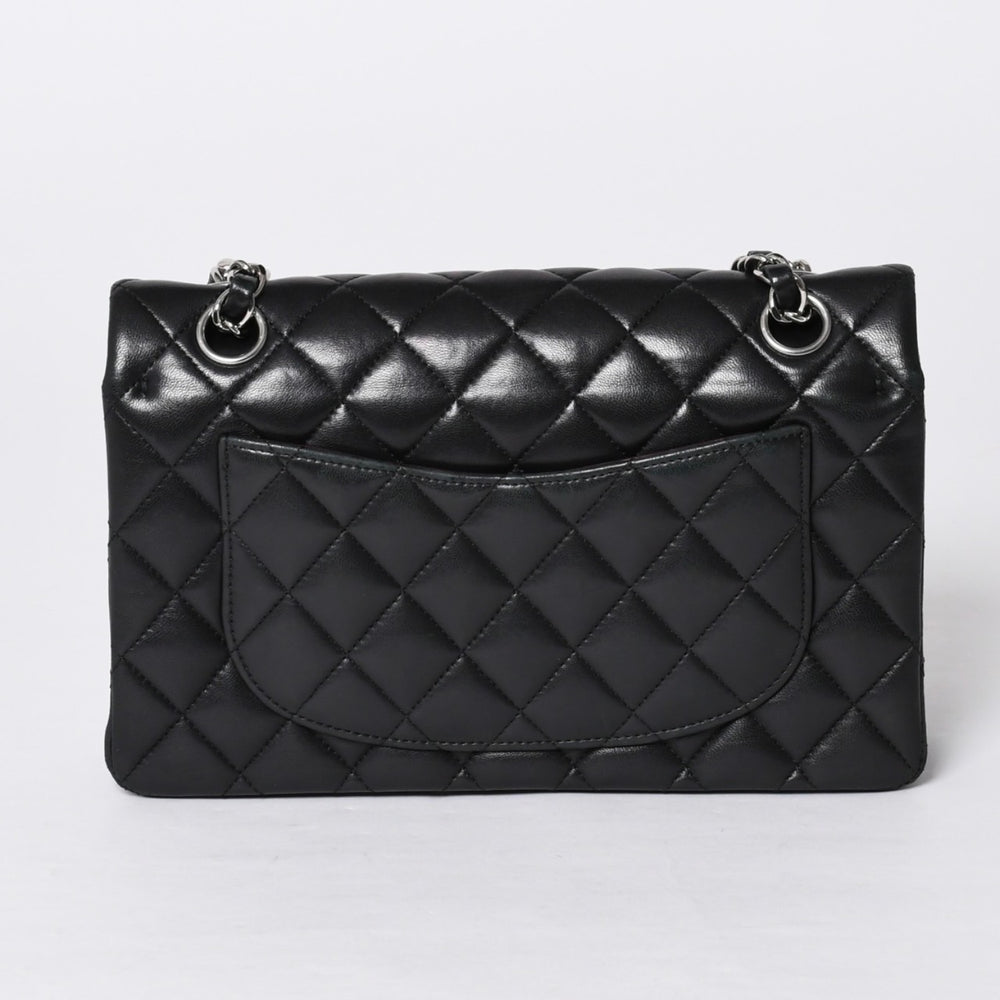 CHANEL Chain Shoulder Bag Matelasse 23 W Flap Wrap Lambskin Black Silver No. 16 Used 4a001057