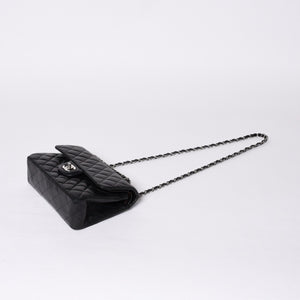 CHANEL シャネル チェーンショルダーバッグ マトラッセ23 Wフラップラップ ラムスキン ブラックシルバー 16番台 中古 4a001057