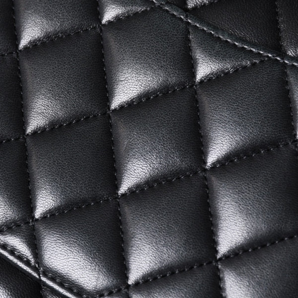 CHANEL シャネル チェーンショルダーバッグ マトラッセ23 Wフラップラップ ラムスキン ブラックシルバー 16番台 中古 4a001057