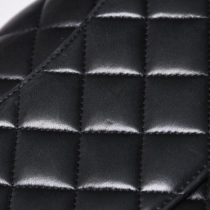 CHANEL シャネル チェーンショルダーバッグ マトラッセ23 Wフラップラップ ラムスキン ブラックシルバー 16番台 中古 4a001057