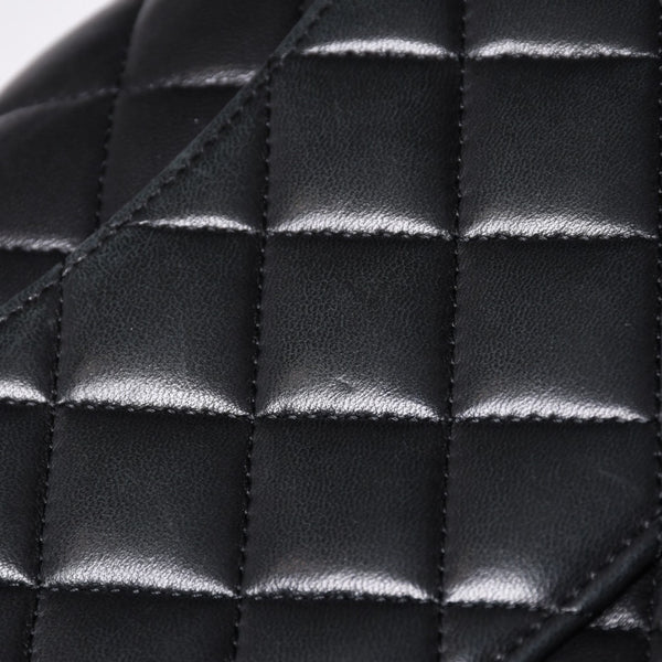 CHANEL シャネル チェーンショルダーバッグ マトラッセ23 Wフラップラップ ラムスキン ブラックシルバー 16番台 中古 4a001057