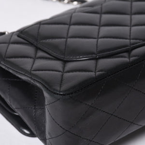 CHANEL シャネル チェーンショルダーバッグ マトラッセ23 Wフラップラップ ラムスキン ブラックシルバー 16番台 中古 4a001057