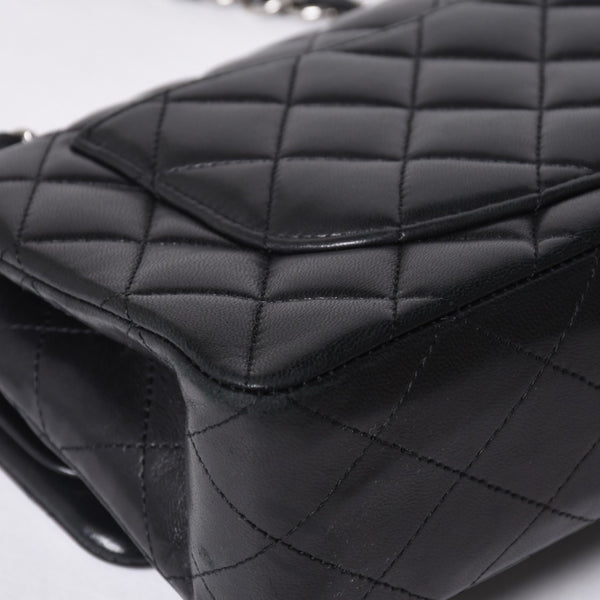 CHANEL シャネル チェーンショルダーバッグ マトラッセ23 Wフラップラップ ラムスキン ブラックシルバー 16番台 中古 4a001057