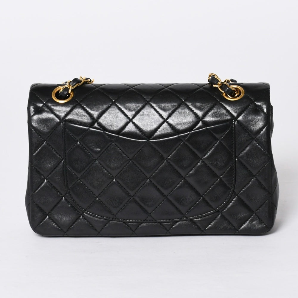 CHANEL Chanel Matelasse 23 W Flap W Chain Shoulder Bag No. 1 Coco Mark Lambskin Black Gold Good Condition Used 4a001123