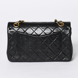 CHANEL Chanel Matelasse 23 W Flap W Chain Shoulder Bag No. 1 Coco Mark Lambskin Black Gold Good Condition Used 4a001123