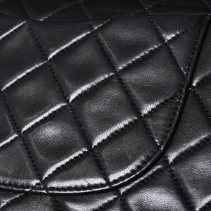 CHANEL Chanel Matelasse 23 W Flap W Chain Shoulder Bag No. 1 Coco Mark Lambskin Black Gold Good Condition Used 4a001123