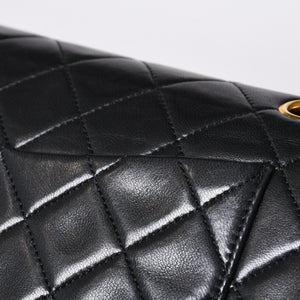 CHANEL Chanel Matelasse 23 W Flap W Chain Shoulder Bag No. 1 Coco Mark Lambskin Black Gold Good Condition Used 4a001123