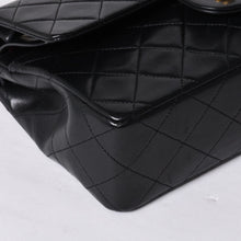 画像をギャラリービューアに読み込む, CHANEL シャネル マトラッセ23 Wフラップ Wチェーンショルダーバッグ 1番台 ココマーク ラムスキン ブラック ゴールド 美品 中古 4a001123