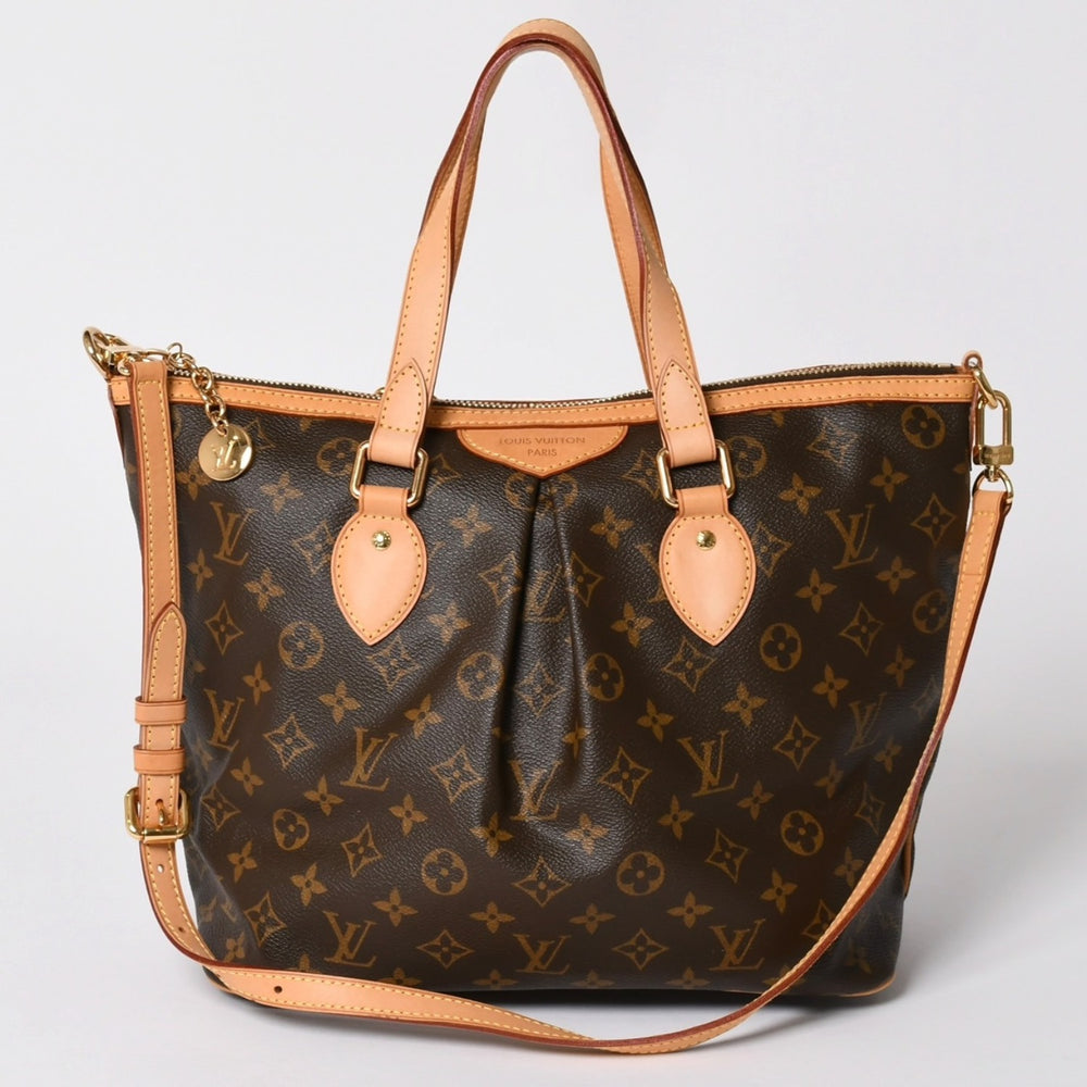 極美品 LOUIS VUITTON ルイヴィトン パレルモPM ハンドバッグ M40145 モノグラム 2WAY PVC レザー ゴールド金具 中古 4a000759