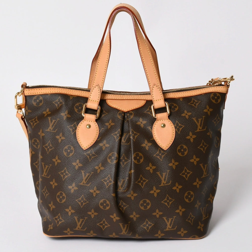 極美品 LOUIS VUITTON ルイヴィトン パレルモPM ハンドバッグ M40145 モノグラム 2WAY PVC レザー ゴールド金具 中古 4a000759