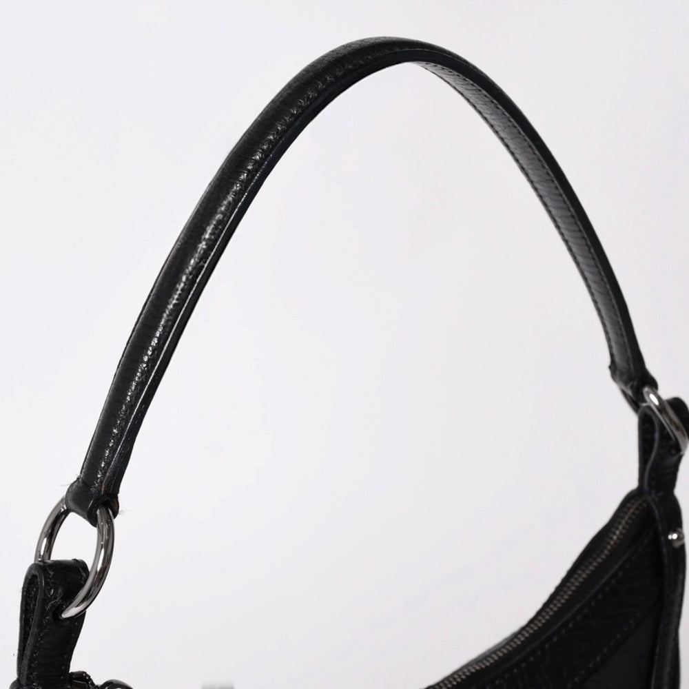 極美品 GUCCI グッチ GGキャンバス ホースビット ショルダーバッグ ワンショルダー セミショルダー レザー ブラック 中古 4a002080