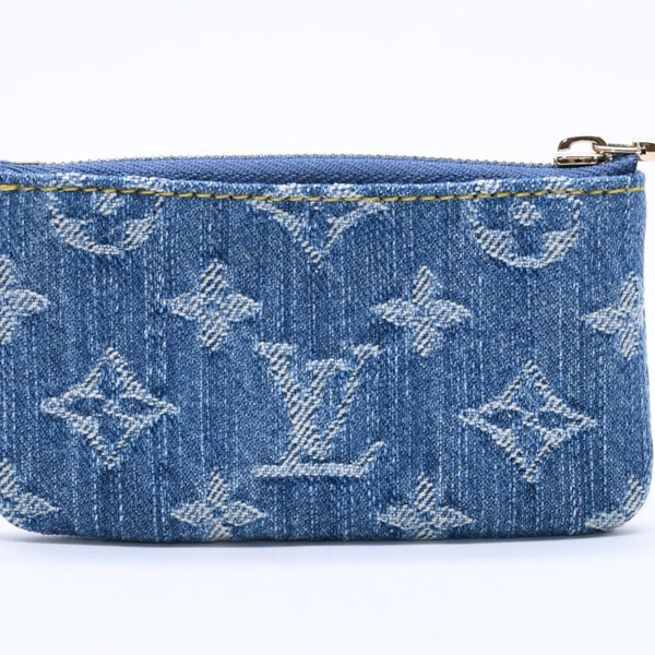 新品同様品 LOUIS VUITTON ルイヴィトン ポシェットクレ モノグラム・チェリー デニム コインケース 村上隆 コラボ M14938 中古 4a004372