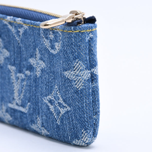 新品同様品 LOUIS VUITTON ルイヴィトン ポシェットクレ モノグラム・チェリー デニム コインケース 村上隆 コラボ M14938 中古 4a004372