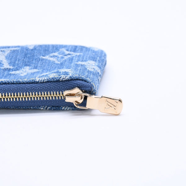 新品同様品 LOUIS VUITTON ルイヴィトン ポシェットクレ モノグラム・チェリー デニム コインケース 村上隆 コラボ M14938 中古 4a004372