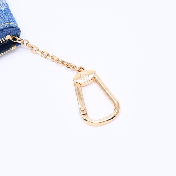 新品同様品 LOUIS VUITTON ルイヴィトン ポシェットクレ モノグラム・チェリー デニム コインケース 村上隆 コラボ M14938 中古 4a004372