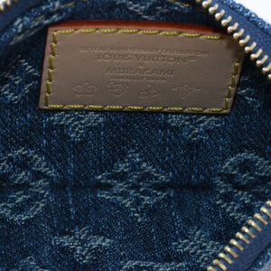 新品同様品 LOUIS VUITTON ルイヴィトン ポシェットクレ モノグラム・チェリー デニム コインケース 村上隆 コラボ M14938 中古 4a004372