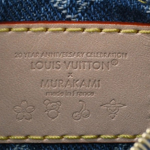 新品同様品 LOUIS VUITTON ルイヴィトン ポシェットクレ モノグラム・チェリー デニム コインケース 村上隆 コラボ M14938 中古 4a004372