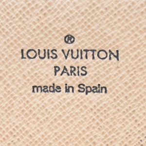 Very Good Condition LOUIS VUITTON Zippy Wallet White Gray Damier Azur N41660 Damier Canvas Used 4a003006