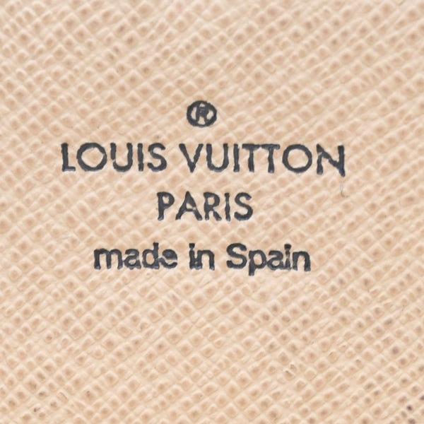 Very Good Condition LOUIS VUITTON Zippy Wallet White Gray Damier Azur N41660 Damier Canvas Used 4a003006