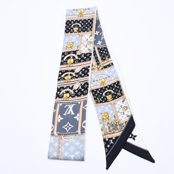 LOUIS VUITTON Scarf Bandeau BB Monogram Let's Go M76442 White Black Yellow Good Condition Used 4a004083